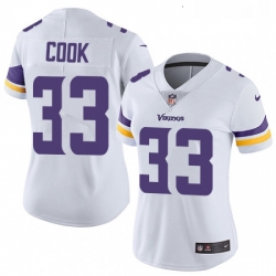 Womens Nike Minnesota Vikings 33 Dalvin Cook White Vapor Untouchable Limited Player NFL Jersey