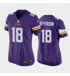 women justin jefferson minnesota vikings purple game jersey 