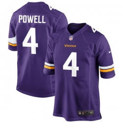 Youth Minnesota Vikings 4 Brandon Powell Purple Vapor Untouchable Stitched Jersey