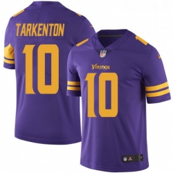 Youth Nike Minnesota Vikings 10 Fran Tarkenton Elite Purple Rush Vapor Untouchable NFL Jersey