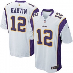 Youth Nike Minnesota Vikings 12# Percy Harvin Game White Jersey