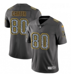 Youth Nike Minnesota Vikings 80 Cris Carter Gray Static Vapor Untouchable Limited NFL Jersey