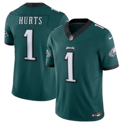 Men Philadelphia Eagles 1 Jalen Hurts Green 2023 F U S E  Vapor Untouchable Limited Stitched Football Jersey