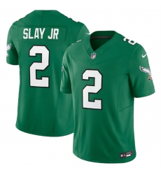 Men Philadelphia Eagles 2 Darius Slay JR Green 2023 F U S E  Vapor Untouchable Stitched Football Jersey