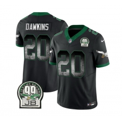 Men Philadelphia Eagles 20 Brian Dawkins Black 2023 F U S E  Throwback Vapor Untouchable Limited Stitched Football Jersey