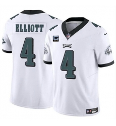 Men Philadelphia Eagles 4 Jake Elliott White F U S E With 3 Star C Patch Vapor Untouchable Limited Stitched Football Jersey