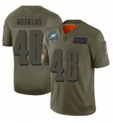 Men Philadelphia Eagles 48 Wes Hopkins Limited Camo 2019 Salute to Service Football Jersey