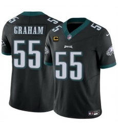 Men Philadelphia Eagles 55 Brandon Graham Black F U S E With 4 Star C Patch Vapor Untouchable Limited Stitched Football Jersey