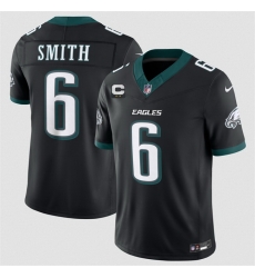 Men Philadelphia Eagles 6 DeVonta Smith Black 2026 F U S E 2 Star C Patch Vapor Untouchable Limited Throwback Stitched Football Jersey Men Philadelphia Eagles 6 DeVonta Smith Black 2026 F U S E 2 Star C Patch Vapor Untouchable Limited Throwback Stitched Football Jersey
