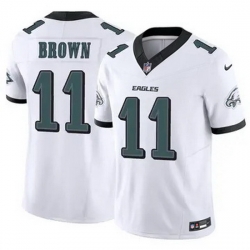 Men Philadelphia Eagles A.J. Brown #11 White F U S E Stitched NFL Jersey