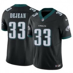 Men Philadelphia Eagles Cooper DeJean #33 Black F U S E Stitched NFL Jersey