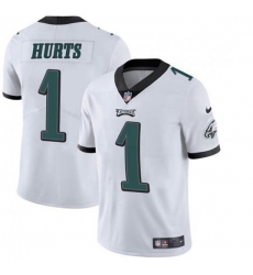 Men Philadelphia Eagles Jalen Hurts 1 Limited White Vapor Untouchable NFL Jersey