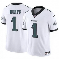 Men Philadelphia Eagles Jalen Hurts 1 White F U S E Stitched NFL Jersey