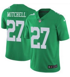 Men Philadelphia Eagles Quinyon Mitchell #27 Green Vapor Limited Stitched NFL Jersey