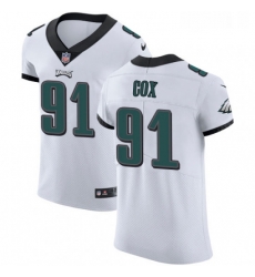 Mens Nike Philadelphia Eagles 91 Fletcher Cox White Vapor Untouchable Elite Player NFL Jersey