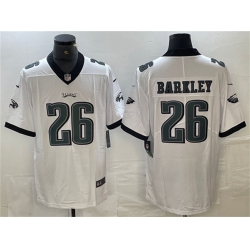 Men's Philadelphia Eagles #26 Saquon Barkley White Vapor Untouchable Limited Football Stitched Jersey