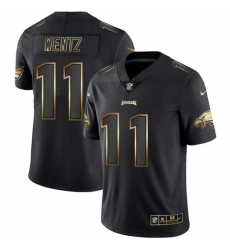 Nike Eagles 11 Carson Wentz Black Gold Vapor Untouchable Limited Jersey