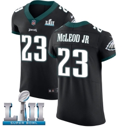 Nike Eagles #23 Rodney McLeod Jr Black Alternate Super Bowl LII Mens Stitched NFL Vapor Untouchable Elite Jersey