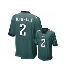 Nike Philadelphia Eagles 2 Matt Barkley Green Game NFL Jersey