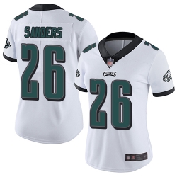 Eagles 26 Miles Sanders White Women Stitched Football Vapor Untouchable Limited Jersey