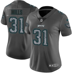 Nike Eagles #31 Jalen Mills Gray Static Womens NFL Vapor Untouchable Game Jersey