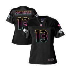 Nike Eagles #96 Derek Barnett Black Womens Stitched NFL Limited Rush Jersey