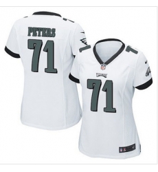 Women NEW Eagles #71 Jason Peters White Stitched NFL New Elite Jersey