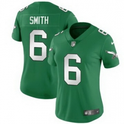 Women Philadelphia Eagles 6 DeVonta Smith Green Vapor Untouchable Limited Stitched Jersey