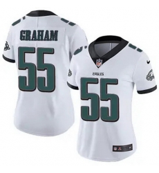 Women Philadelphia Eagles Brandon Graham #55 White F U S E Stitched NFL Jersey