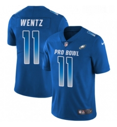 Womens Nike Philadelphia Eagles 11 Carson Wentz Limited Royal Blue 2018 Pro Bowl NFL Jersey