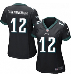 Womens Nike Philadelphia Eagles 12 Randall Cunningham Game Black Alternate NFL Jersey