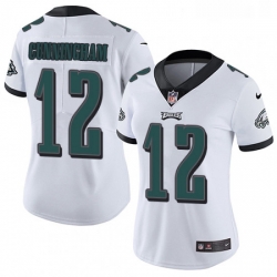 Womens Nike Philadelphia Eagles 12 Randall Cunningham White Vapor Untouchable Limited Player NFL Jersey