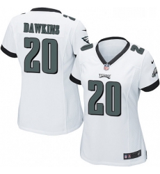 Womens Nike Philadelphia Eagles 20 Brian Dawkins Game White NFL Jersey