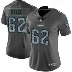 Womens Nike Philadelphia Eagles 62 Jason Kelce Gray Static Vapor Untouchable Limited NFL Jersey