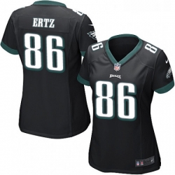 Womens Nike Philadelphia Eagles 86 Zach Ertz Game Black Alternate NFL Jersey