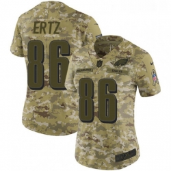 Womens Nike Philadelphia Eagles 86 Zach Ertz Limited Camo 2018 Salute to Service NFL Jersey