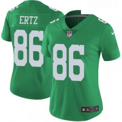 Womens Nike Philadelphia Eagles 86 Zach Ertz Limited Green Rush Vapor Untouchable NFL Jersey