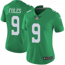 Womens Nike Philadelphia Eagles 9 Nick Foles Limited Green Rush Vapor Untouchable NFL Jersey