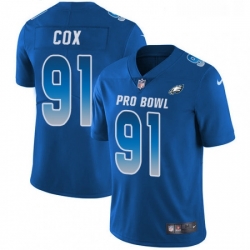 Womens Nike Philadelphia Eagles 91 Fletcher Cox Limited Royal Blue 2018 Pro Bowl NFL Jersey