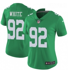 Womens Nike Philadelphia Eagles 92 Reggie White Limited Green Rush Vapor Untouchable NFL Jersey