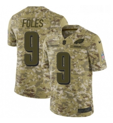 Youth Nike Philadelphia Eagles 9 Nick Foles Limited Camo 2018 Salute to Service NFL Jersey