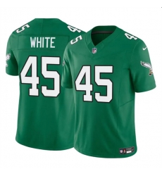 Youth Philadelphia Eagles 45 Devin White Green 2023 F U S E Throwback Vapor Untouchable Limited Stitched Football Jersey