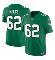 Youth Philadelphia Eagles 62 Jason Kelce Green 2023 F U S E  Stitched Football Jersey