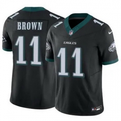 Youth Philadelphia Eagles A.J. Brown #11 Black F U S E Stitched NFL Jersey