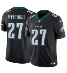 Youth Philadelphia Eagles Quinyon Mitchell #27 Black F U S E Stitched NFL Jersey