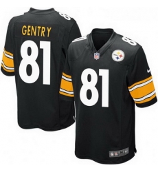 Men Nike 81 Zach Gentry Pittsburgh Steelers Game Black Team Color Jersey