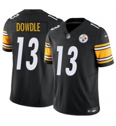 Men Pittsburgh Steelers 13 Rico Dowdle Black 2025 F U S E Vapor Limited Stitched Football Jersey Men Pittsburgh Steelers 13 Rico Dowdle Black 2025 F U S E Vapor Limited Stitched Football Jersey