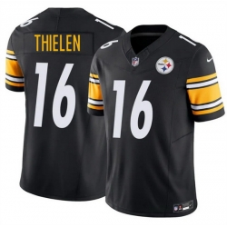 Men Pittsburgh Steelers 16 Adam Thielen Black 2025 F U S E  Vapor Limited Stitched Football Jersey