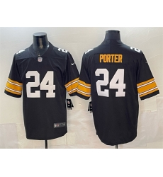Men Pittsburgh Steelers 24 Joey Porter Jr Black Vapor Untouchable Limited Stitched Jersey Men Pittsburgh Steelers 24 Joey Porter Jr Black Vapor Untouchable Limited Stitched Jersey