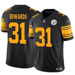 Men Pittsburgh Steelers 31 Daijun Edwards Black 2024 F U S E  Color Rush Limited Stitched Jersey